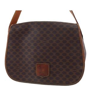 セリーヌ　C マカダム トリオンフ　スエード　ダークブラウン　ショルダーバッグ CELINE（セリーヌ） バッグ 中古 ショルダー バッグ オールドセリーヌ
