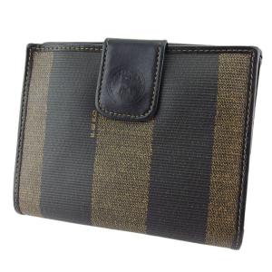 【BIGお買い物ラリー★30%OFFセール中】フェンディ FENDI 二つ折り財布ペカン ベージュ ブラック レディース 中古 FENDI（フェンディ） 【初売りSALE☆30%OFF】フェンディ 二つ折り 財布