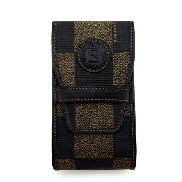 フェンディ シガレットケース タバコケース レディース メンズ ブロックチェック FENDI 中古