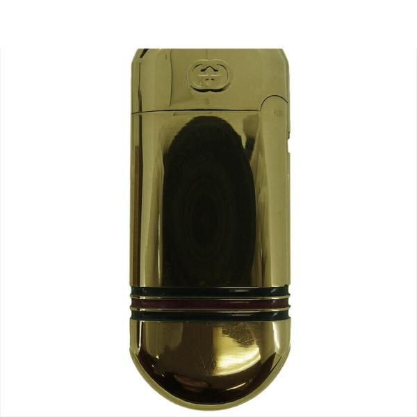 グッチ GUCCI ライター ダブルG シェリーライン ゴールド グリーン レッド レディース 中古