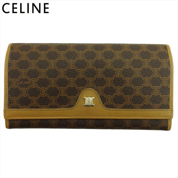 【30%OFFクーポン】セリーヌ 長財布 がま口 ファスナー付き 財布 レディース メンズ マカダム...
