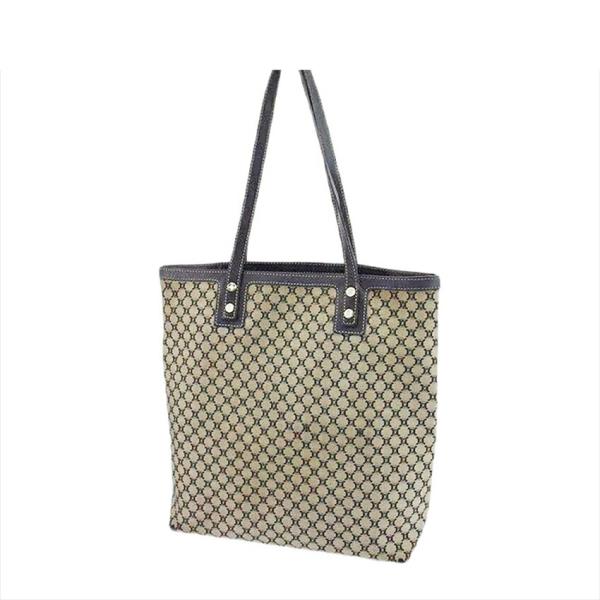 セリーヌ CELINE トートバッグ マカダム グレー 灰色 ブラック シルバー レディース 中古