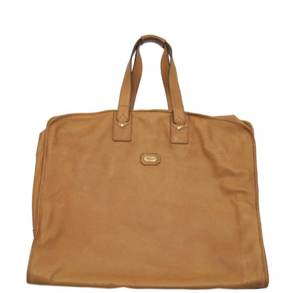 サルヴァトーレフェラガモ Salvatore Ferragamo ガーメントバッグ ロゴプレート ベ...