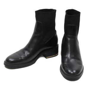 ZARA◇トラックソールブーツ/サイドゴアブーツ/35/BLK : セカンド