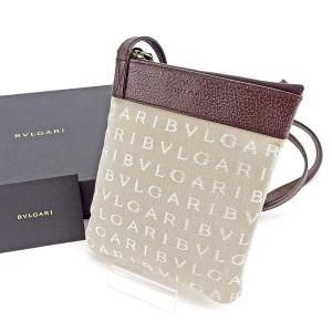 ブルガリ Bvlgari バッグ ショルダーバッグ ロゴマニア ベージュ ブラウン レディース メンズ 中古 Bag｜branddepot