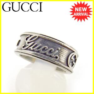 グッチ GUCCI 指輪 リング アクセサリー レディース メンズ 可 ♯12号 ロゴ ダブルG 中古 良品 セール T5556｜branddepot