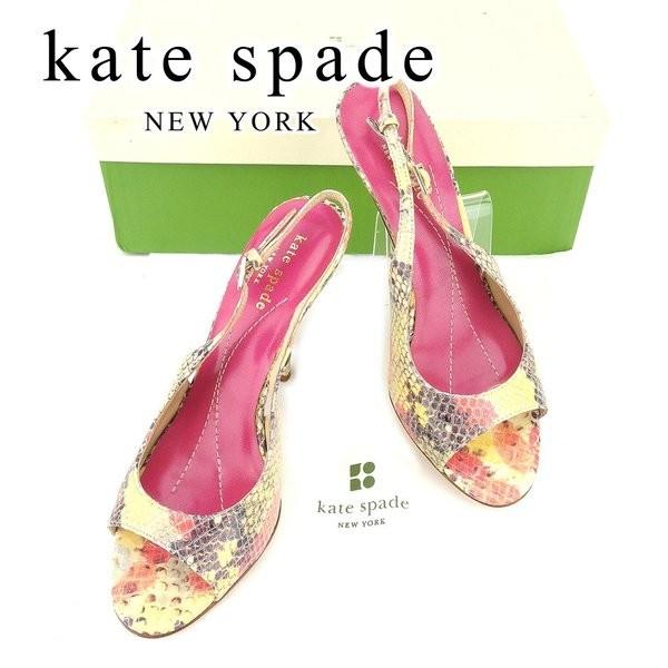 ケイト スペード パンプス 靴 シューズ #6 パイソン型押し kate spade 中古