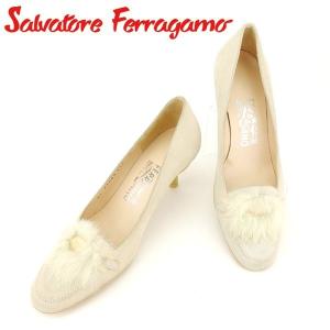 サルヴァトーレ フェラガモ パンプス シューズ 靴 #6サイズ ファー Salvatore Ferragamo 中古｜branddepot