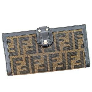 FENDI（フェンディ） ズッカ 長財布 30851 ブラウン ブラック