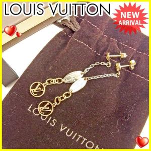 ルイ ヴィトン Louis Vuitton ピアス アクセサリー レディース M68076 ロゴマニア  中古 美品 セール Y7224｜branddepot