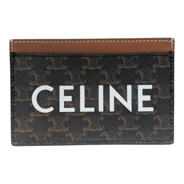 新品同様 セリーヌ カードケース トリオンフ CELINE レザー 名刺入れ パスケース カードケー...