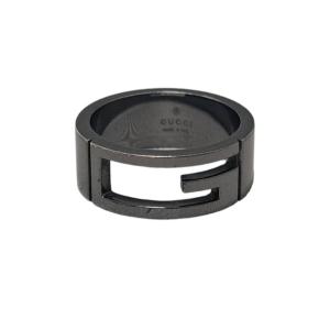GUCCI（グッチ） シンセティック コランダム アイコンリング 17 黒 16