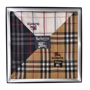 BURBERRY（バーバリー） 未使用 ハンカチ 紺 ネイビー ベージュ