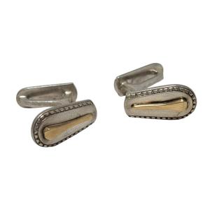 TIFFANY&Co.（ティファニー） カフス オーバル ネイビーライン SV925