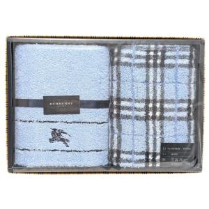 バーバリー　タオルケット　ブルー【未使用】 BURBERRY（バーバリー） 未使用 タオルセット 2枚 フェイスタオル