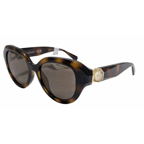 未使用 スワロフスキー サングラス バタフライ SK6037 クリスタル　べっ甲柄　ブラウン SWA...