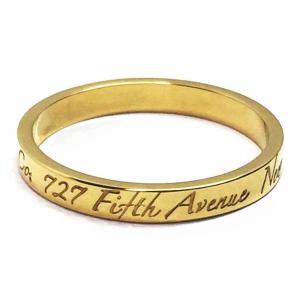 新品同様 安心と信頼 ティファニー ノーツリング K１８ 指輪 ７５０yg １７号 Newyork ｔｉｆｆａｎｙ リング メンズ アクセサリー イエローゴールド K18yg