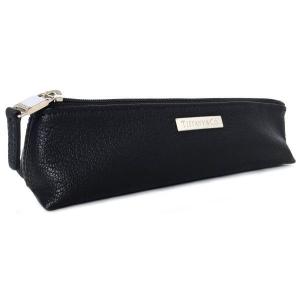 ティファニー ペンケース レザー ブラック 黒 筆箱 マルチポーチ ポーチ 筆入れ Tiffany メンズ 筆記用具 美品 ランキング総合1位