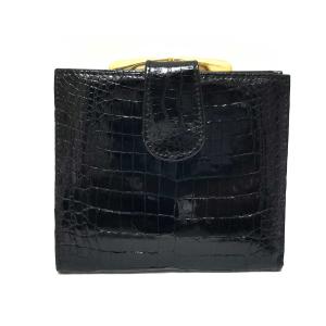 a. testoni（ア・テストーニ） 財布 クロコダイル レザー 2つ折り