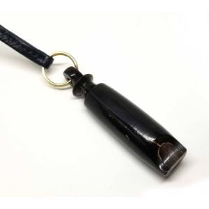 新品同様 エルメス シフレホイッスル ネックレス ロング 今ダケ送料無料 ホーン 笛 チョーカー レザー ペンダント ネイビー メンズ レディース