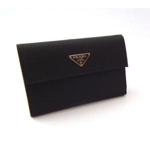 年末年始大決算 未使用 プラダ ナイロン 黒 ブラック 三つ折り財布