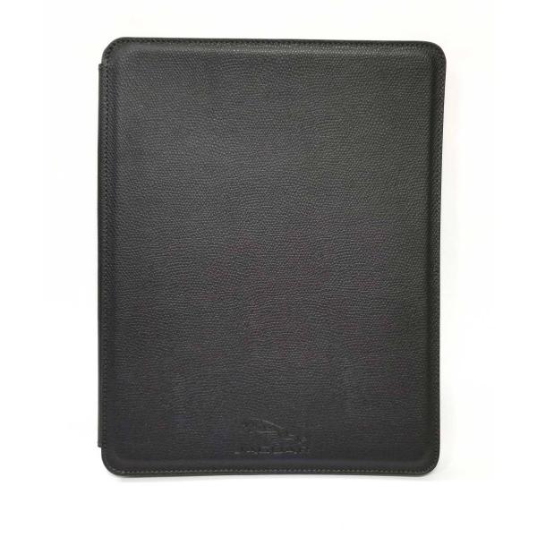 美品 ジャガー アイパッドケース iPad タブレットケース 黒 ブラック 型押し レザー JAGU...