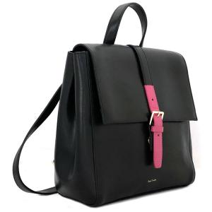 バックパック レザー ブランディールショップの美品 レディース リュック 型押し メンズバッグ リュック ピンク リュックサック スクエア Paul ポールスミス Smith ロゴ 美品 P ブランディールショップ ブラック 黒