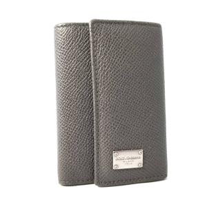 ドルチェ ガッバーナ ６連 キーケース レザー 型押しレザー Damp G ドルガバ グレー メンズ Dg ｂｐ0874 新作アイテム毎日更新 ロゴプレート