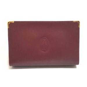 美品　must de Cartier マストライン ビジネスバッグ ボルドー マスト ドゥ カルティエ must de Cartier マストライントートバッグ