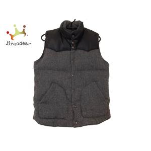 送料無料 ナノユニバース Nano Universe ダウンベスト サイズs メンズ グレー 黒 ヘリンボーン フェイクレザー 冬物 0110 格安人気 Www Iacymperu Org