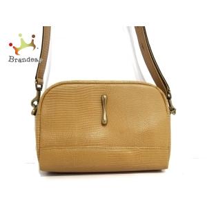 トフアンドロードストーン TOFF&amp;LOADSTONE ショルダーバッグ 美品 ライトブラウン リザード 新着 20201028