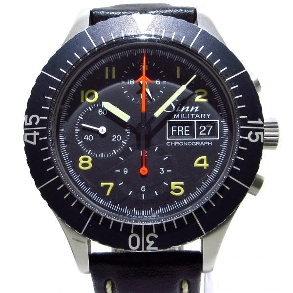 ジン 腕時計 ミリタリークロノグラフ 156.B/156B メンズ SS/革ベルト/クロノグラフ/デ...