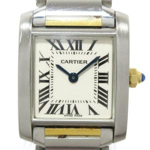 カルティエ Cartier 腕時計 タンクフランセーズSM W51007Q4 レディース SS×K18YG アイボリー 新着 20240424｜brandear
