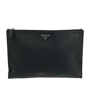 プラダ PRADA クラッチバッグ - 黒 サフィアーノレザー 新着 20240328