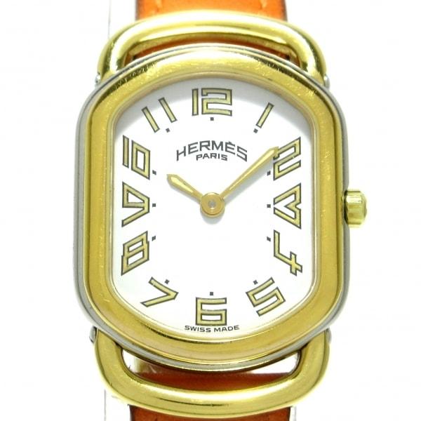 エルメス HERMES 腕時計 ラリー レディース 革ベルト/□G 白 新着 20240420