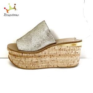 クロエ Chloe ミュール 35 レディース - シルバー ウェッジソール