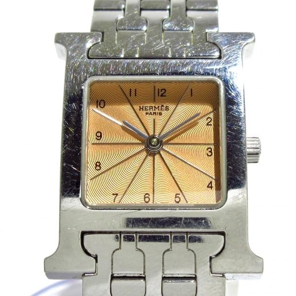 エルメス HERMES 腕時計 Hウォッチ HH1.210 レディース SS ピンクベージュ 新着 ...