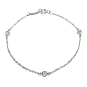 ティファニー TIFFANY&Co. ブレスレット 美品 バイザヤード Pt950×ダイヤモンド 3Pダイヤモンド  値下げ 20240420｜brandear