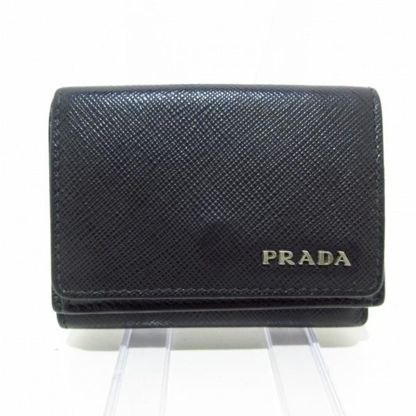プラダ PRADA 3つ折り財布 - 黒 サフィアーノレザー    スペシャル特価 20240325