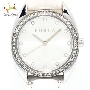 フルラ FURLA 腕時計 - レディース ラインストーンベゼル/社外ベルト シルバー   スペシャ...