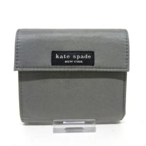 ケイトスペード Kate spade 3つ折り財布 - カーキ ナイロン   スペシャル特価 20240430｜brandear