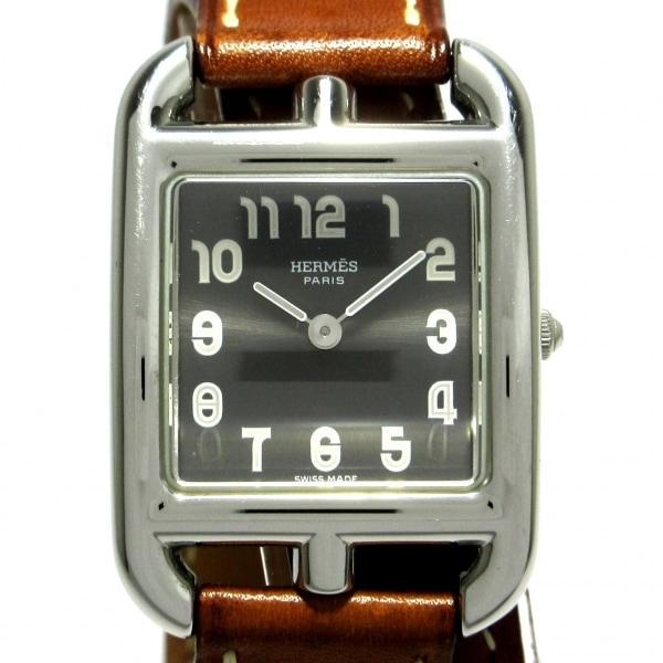 エルメス 腕時計 ケープコッド ドゥブルトゥール CC1.210 レディース 二重巻き革ベルト/□E...