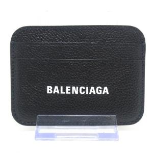 バレンシアガ BALENCIAGA カードケース 美品 - 593812 黒×白 レザー  値下げ 20240229｜brandear