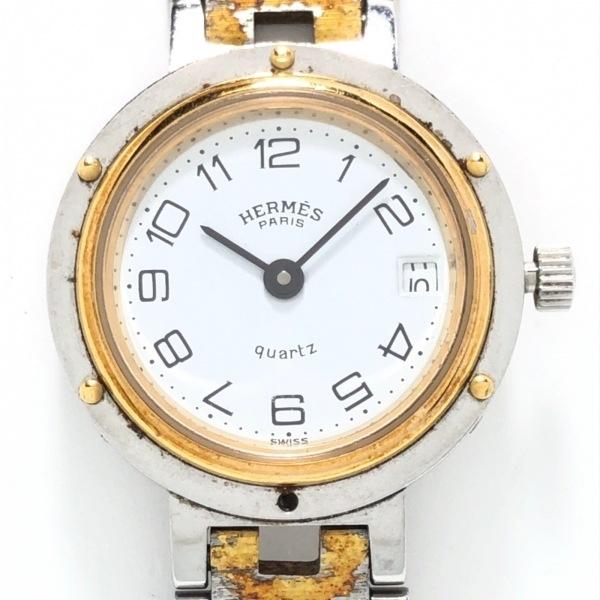 エルメス HERMES 腕時計 クリッパー レディース 白  スペシャル特価 20240430