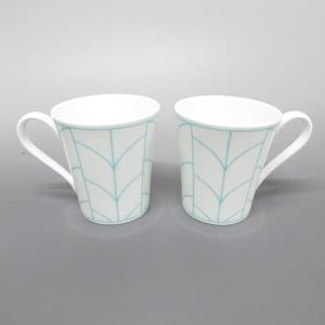 ティファニー TIFFANY&Co. 食器 新品同様 - 白×ティファニーブルー マグカップ×2点 陶器  値下げ 20240420｜brandear