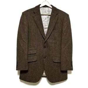 ハリスツイード Harris Tweed ジャケット メンズ - 黒×ブラウン 長袖/肩パッド/冬  値下げ 20240502｜brandear