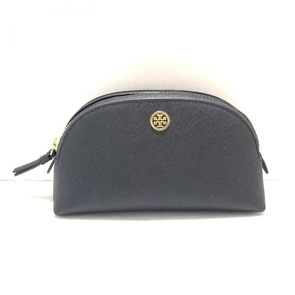 トリーバーチ TORY BURCH ポーチ 美品 - 黒 レザー 新着 20240306