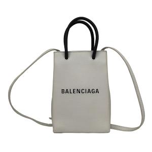 バレンシアガ BALENCIAGA ショルダーバッグ ショッピングフォンホルダー 593826 白×...