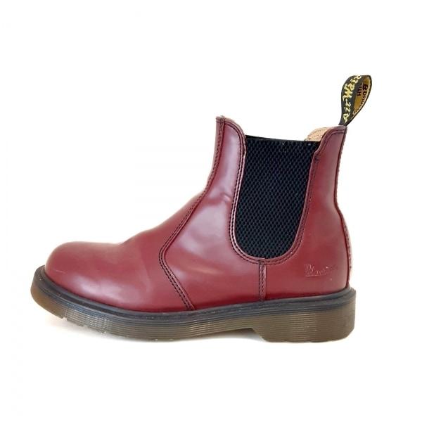 ドクターマーチン Dr.Martens ショートブーツ 38 EU レディース - ボルドー サイド...