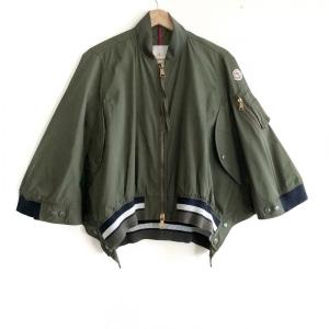 モンクレール MONCLER ポンチョ サイズ0 XS レディース 美品 REBLOCHON カーキ×黒×白 新着 20240519｜brandear